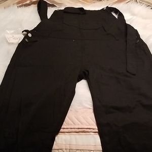 Men black overalls
